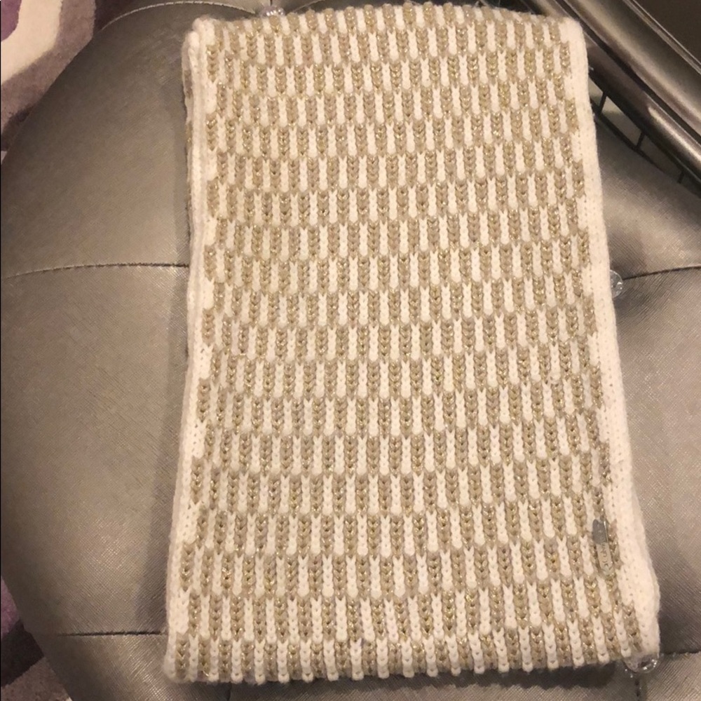 Gold Glittery Infinity Scarf